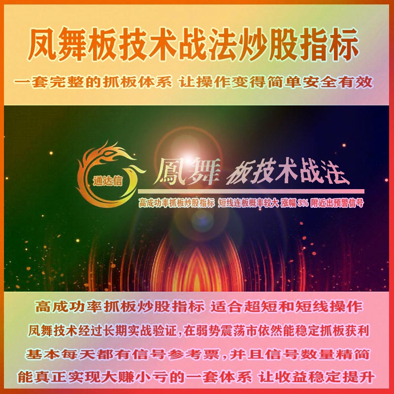  湘139.通达信炒股指标公式 凤舞板技术战法 高成功率抓板